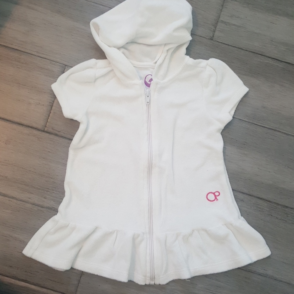 White OP hooded swim cover up 24 months